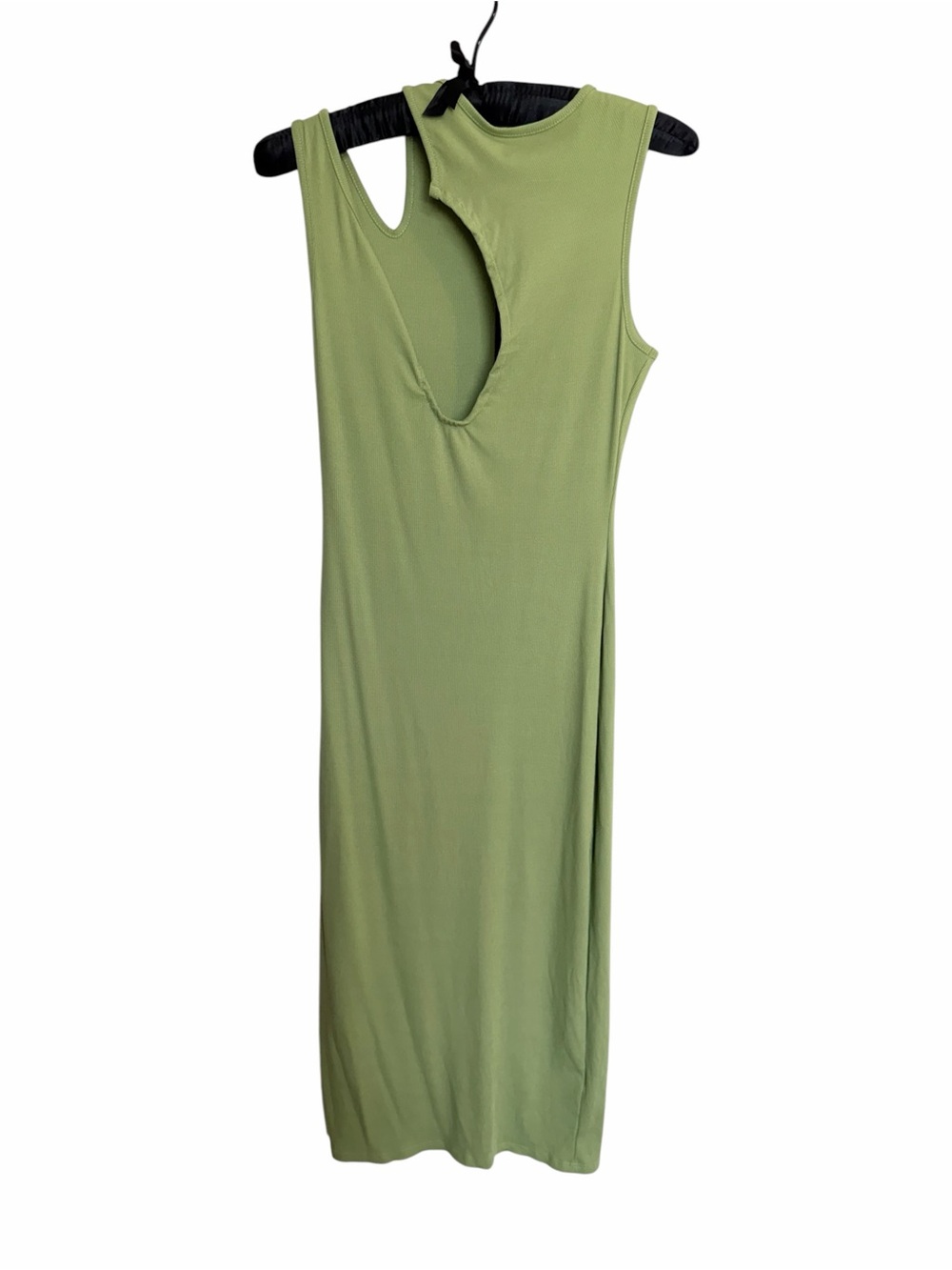 Fashion Nova Asymmetrical Olive Cutout Midi Dress